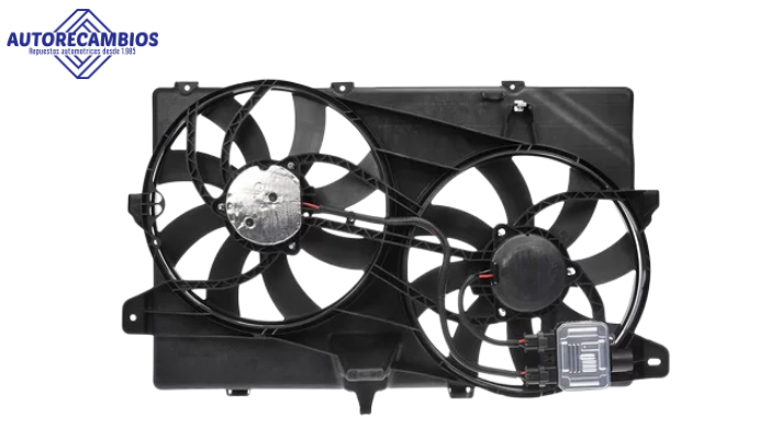 moto ventilador con aspas dobles